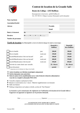 Contrat de location 
